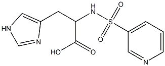 3-(1H-imidazol-4-yl)-2-[(pyridin-3-ylsulfonyl)amino]propanoic acid Struktur