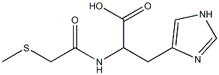 3-(1H-imidazol-4-yl)-2-[2-(methylsulfanyl)acetamido]propanoic acid Struktur