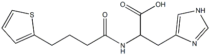 3-(1H-imidazol-4-yl)-2-[4-(thiophen-2-yl)butanamido]propanoic acid Structure