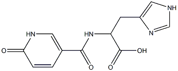 3-(1H-imidazol-4-yl)-2-{[(6-oxo-1,6-dihydropyridin-3-yl)carbonyl]amino}propanoic acid,,结构式