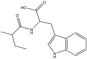 3-(1H-indol-3-yl)-2-[(2-methylbutanoyl)amino]propanoic acid Struktur