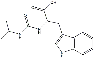 3-(1H-indol-3-yl)-2-[(propan-2-ylcarbamoyl)amino]propanoic acid Struktur