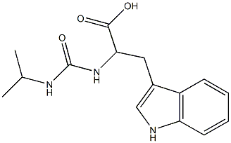 3-(1H-indol-3-yl)-2-[(propan-2-ylcarbamoyl)amino]propanoic acid 化学構造式