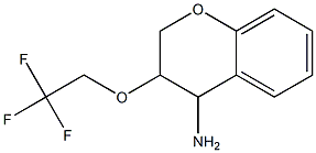 3-(2,2,2-trifluoroethoxy)-3,4-dihydro-2H-1-benzopyran-4-amine 结构式