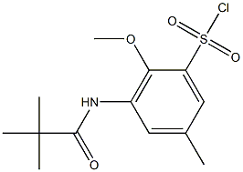 3-(2,2-dimethylpropanamido)-2-methoxy-5-methylbenzene-1-sulfonyl chloride Struktur