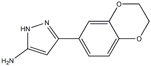 3-(2,3-dihydro-1,4-benzodioxin-6-yl)-1H-pyrazol-5-amine,,结构式