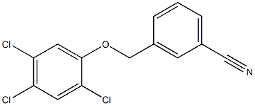 3-(2,4,5-trichlorophenoxymethyl)benzonitrile,,结构式