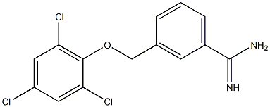 3-(2,4,6-trichlorophenoxymethyl)benzene-1-carboximidamide Structure