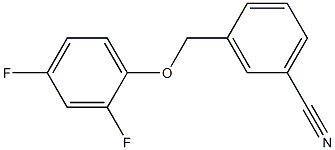 3-(2,4-difluorophenoxymethyl)benzonitrile,,结构式