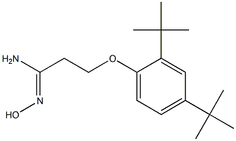 3-(2,4-di-tert-butylphenoxy)-N'-hydroxypropanimidamide Struktur