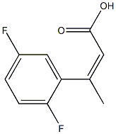 3-(2,5-difluorophenyl)but-2-enoic acid,,结构式