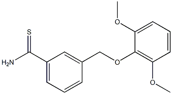 3-(2,6-dimethoxyphenoxymethyl)benzene-1-carbothioamide Struktur