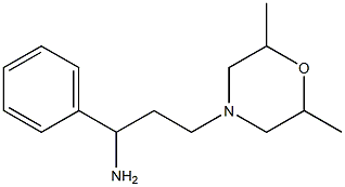 3-(2,6-dimethylmorpholin-4-yl)-1-phenylpropan-1-amine Struktur