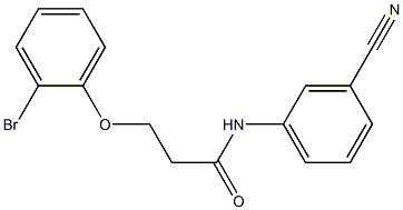 3-(2-bromophenoxy)-N-(3-cyanophenyl)propanamide,,结构式