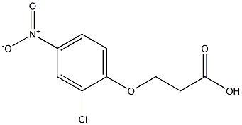 3-(2-chloro-4-nitrophenoxy)propanoic acid,,结构式