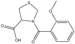 3-(2-methoxybenzoyl)-1,3-thiazolidine-4-carboxylic acid Struktur