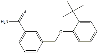 3-(2-tert-butylphenoxymethyl)benzene-1-carbothioamide Struktur