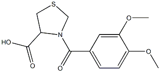 3-(3,4-dimethoxybenzoyl)-1,3-thiazolidine-4-carboxylic acid|