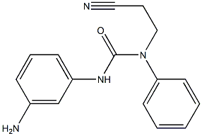 3-(3-aminophenyl)-1-(2-cyanoethyl)-1-phenylurea,,结构式