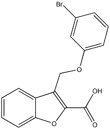 3-(3-bromophenoxymethyl)-1-benzofuran-2-carboxylic acid 结构式