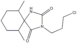 3-(3-chloropropyl)-6,10-dimethyl-1,3-diazaspiro[4.5]decane-2,4-dione Structure