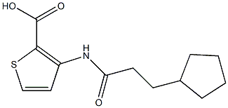 3-(3-cyclopentylpropanamido)thiophene-2-carboxylic acid Struktur