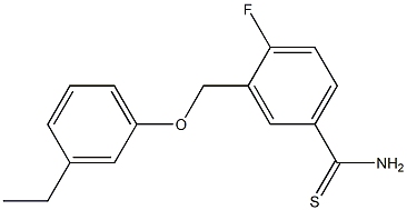 3-(3-ethylphenoxymethyl)-4-fluorobenzene-1-carbothioamide Structure