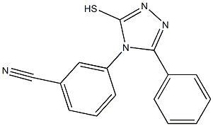 3-(3-phenyl-5-sulfanyl-4H-1,2,4-triazol-4-yl)benzonitrile 结构式