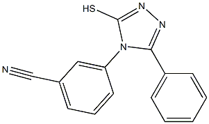 3-(3-phenyl-5-sulfanyl-4H-1,2,4-triazol-4-yl)benzonitrile 化学構造式