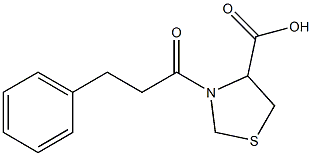 3-(3-phenylpropanoyl)-1,3-thiazolidine-4-carboxylic acid Struktur