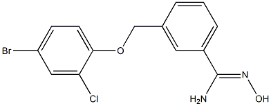 3-(4-bromo-2-chlorophenoxymethyl)-N'-hydroxybenzene-1-carboximidamide