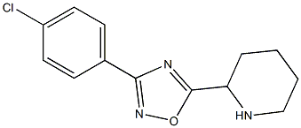 3-(4-chlorophenyl)-5-(piperidin-2-yl)-1,2,4-oxadiazole 化学構造式
