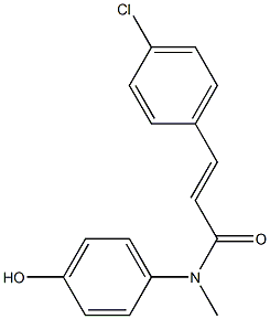 3-(4-chlorophenyl)-N-(4-hydroxyphenyl)-N-methylprop-2-enamide,,结构式