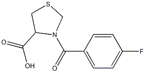 3-(4-fluorobenzoyl)-1,3-thiazolidine-4-carboxylic acid 结构式