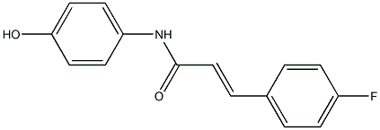 3-(4-fluorophenyl)-N-(4-hydroxyphenyl)prop-2-enamide,,结构式