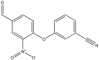 3-(4-formyl-2-nitrophenoxy)benzonitrile 化学構造式