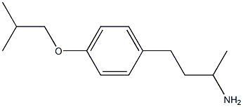 3-(4-isobutoxyphenyl)-1-methylpropylamine 化学構造式