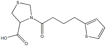 3-(4-thien-2-ylbutanoyl)-1,3-thiazolidine-4-carboxylic acid Struktur