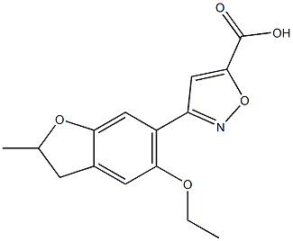 3-(5-ethoxy-2-methyl-2,3-dihydro-1-benzofuran-6-yl)-1,2-oxazole-5-carboxylic acid,,结构式