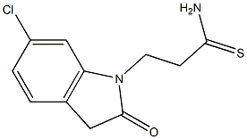 3-(6-chloro-2-oxo-2,3-dihydro-1H-indol-1-yl)propanethioamide Struktur