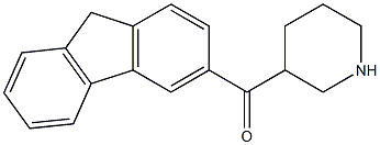 3-(9H-fluoren-3-ylcarbonyl)piperidine,,结构式