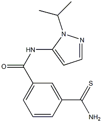 3-(aminocarbonothioyl)-N-(1-isopropyl-1H-pyrazol-5-yl)benzamide,,结构式