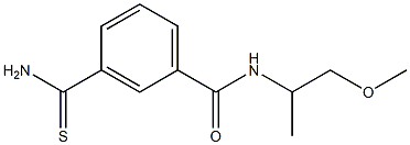 3-(aminocarbonothioyl)-N-(2-methoxy-1-methylethyl)benzamide Structure