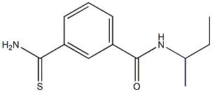 3-(aminocarbonothioyl)-N-(sec-butyl)benzamide Structure