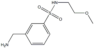 3-(aminomethyl)-N-(2-methoxyethyl)benzenesulfonamide 结构式