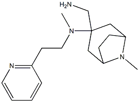 3-(aminomethyl)-N,8-dimethyl-N-[2-(pyridin-2-yl)ethyl]-8-azabicyclo[3.2.1]octan-3-amine Structure