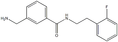 3-(aminomethyl)-N-[2-(2-fluorophenyl)ethyl]benzamide 化学構造式