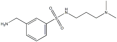 3-(aminomethyl)-N-[3-(dimethylamino)propyl]benzenesulfonamide 化学構造式