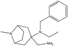 3-(aminomethyl)-N-benzyl-N-ethyl-8-methyl-8-azabicyclo[3.2.1]octan-3-amine,,结构式
