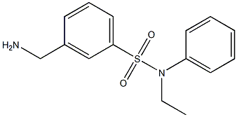 3-(aminomethyl)-N-ethyl-N-phenylbenzenesulfonamide,,结构式